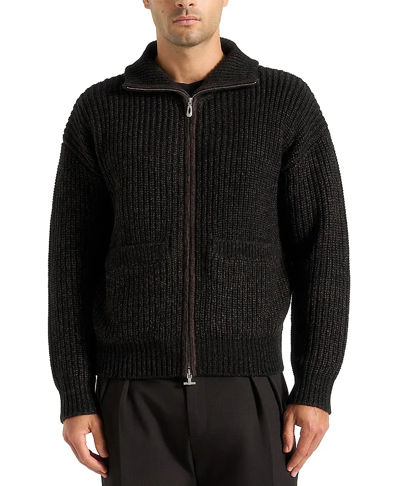 Jamie Speckled Wool Zip Through Jacket