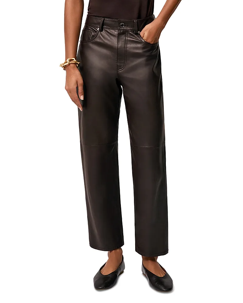 Verona Slim Leather Pants by Reiss
