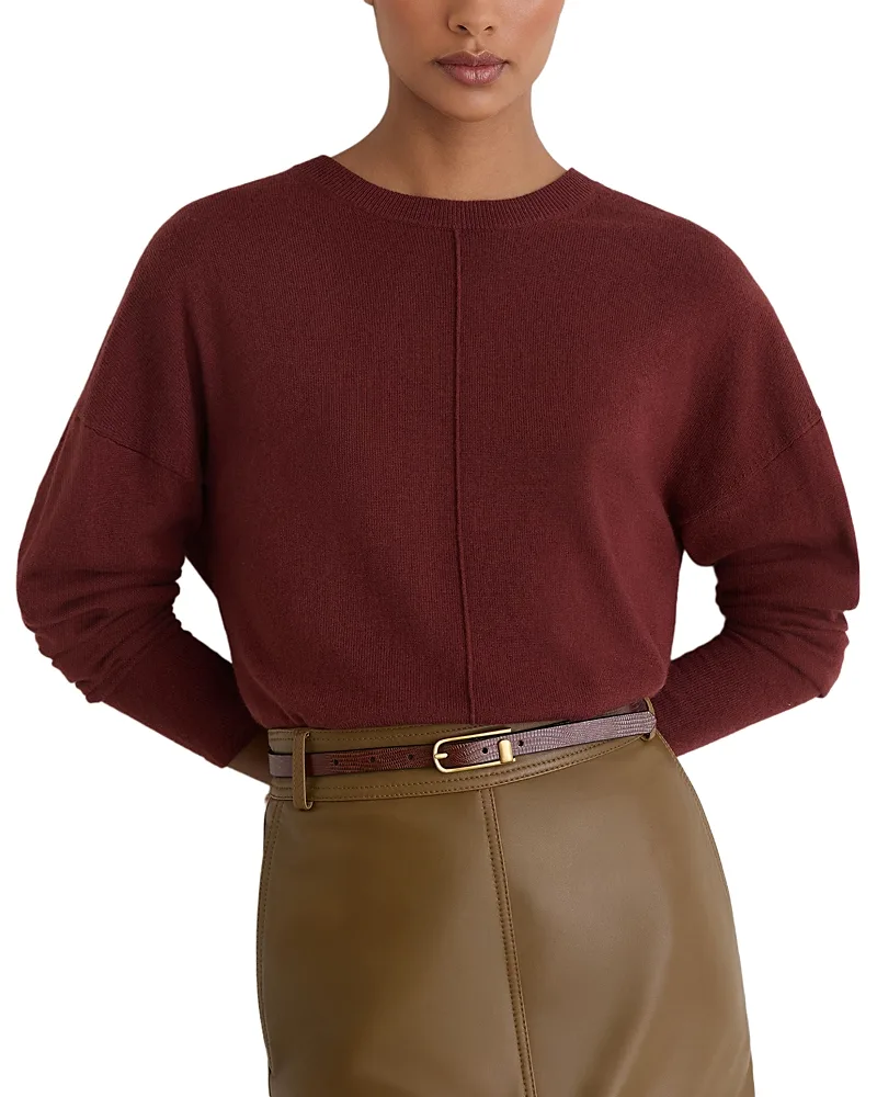 Colette Reverse Seam Dropped Shoulder Sweater