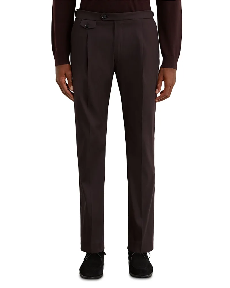 Float Side Adjuster Slim Pleated Trousers