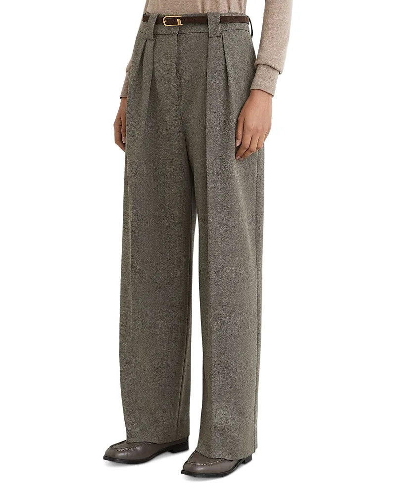 Katya Pleated Wide Leg Pants by Reiss