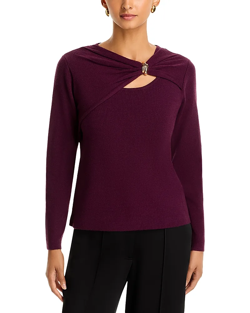 Buckle Keyhole Sweater by Sioni