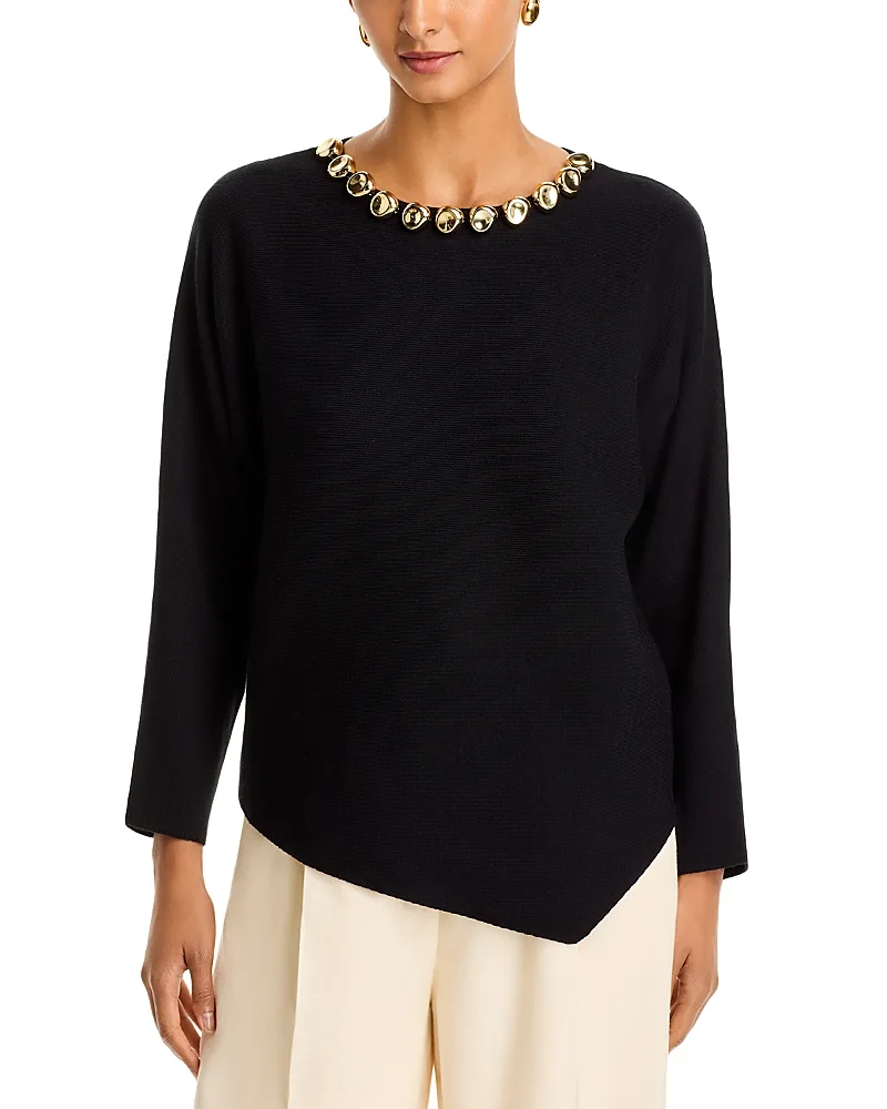 Shine Embellished Crewneck Sweater