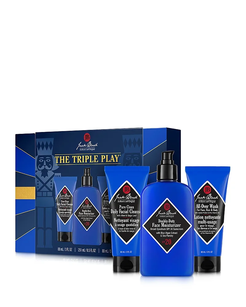 The Triple Play Moisturizer & Cleansers Gift Set by Jack Black
