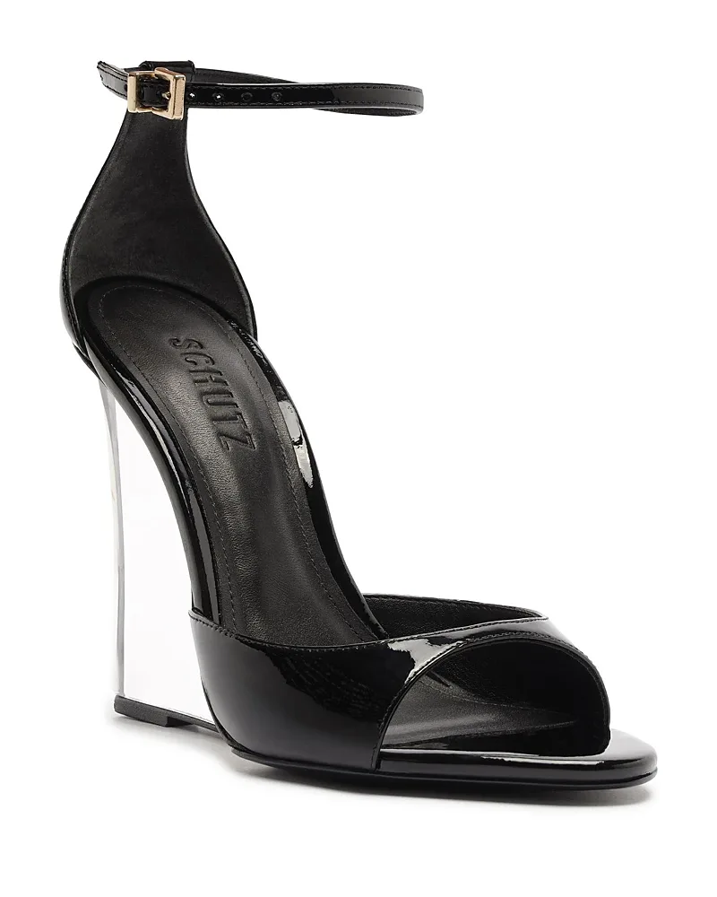 Stella Patent Leather Wedge Sandals