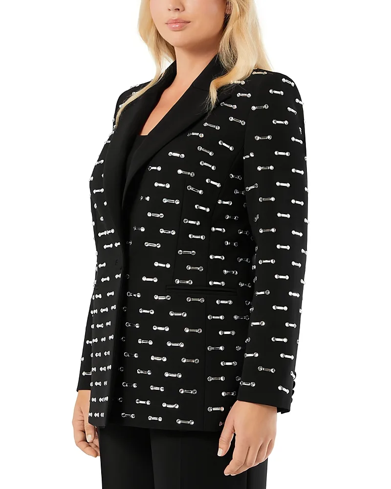 Geometric Rhinestone Blazer by Marina Rinaldi