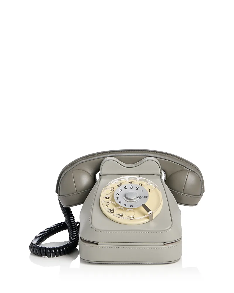 Rotary Phone Leather Bag by Moschino