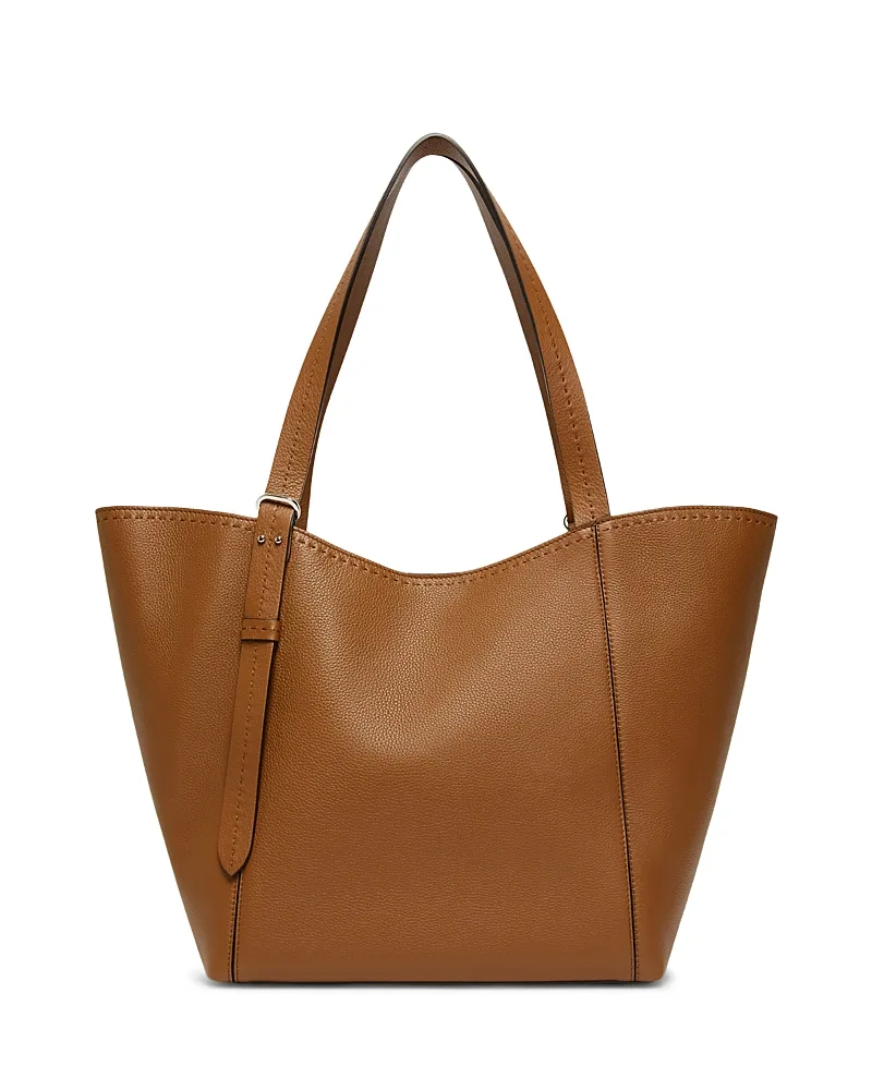 Archetipo Leather Trapezoid Tote by Max Mara