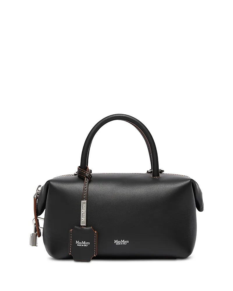 Calfskin Leather Bowler Bag by Max Mara