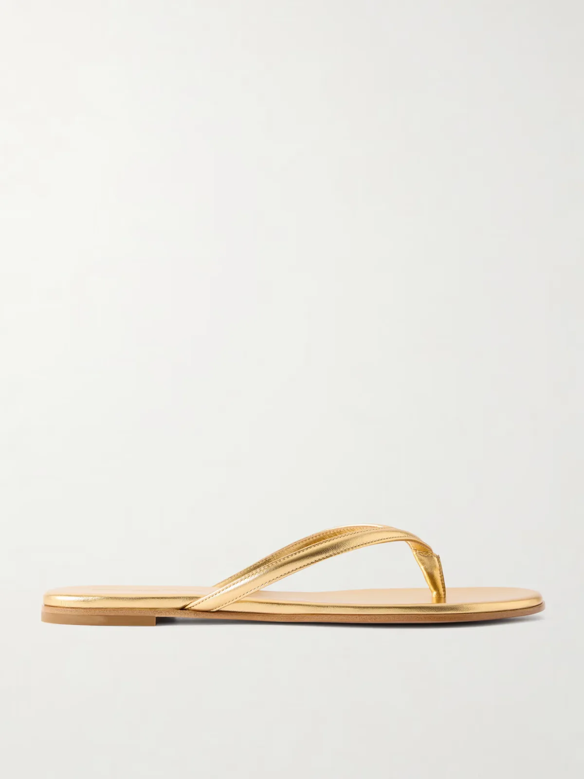 - Calypso Metallic Leather Sandals -