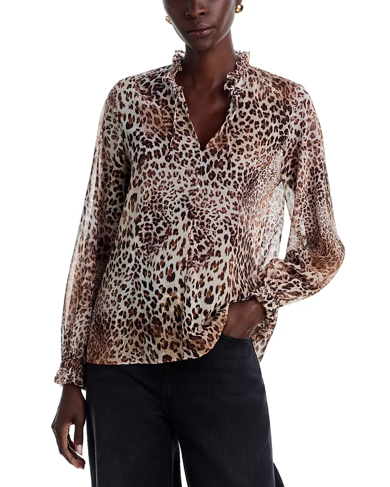 Georgette Split Neck Blouse by Emme