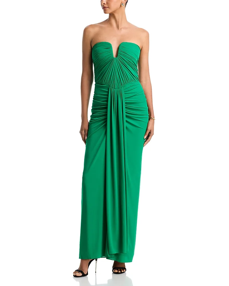 Mathea Strapless Ruched Gown by Bcbgmaxazria