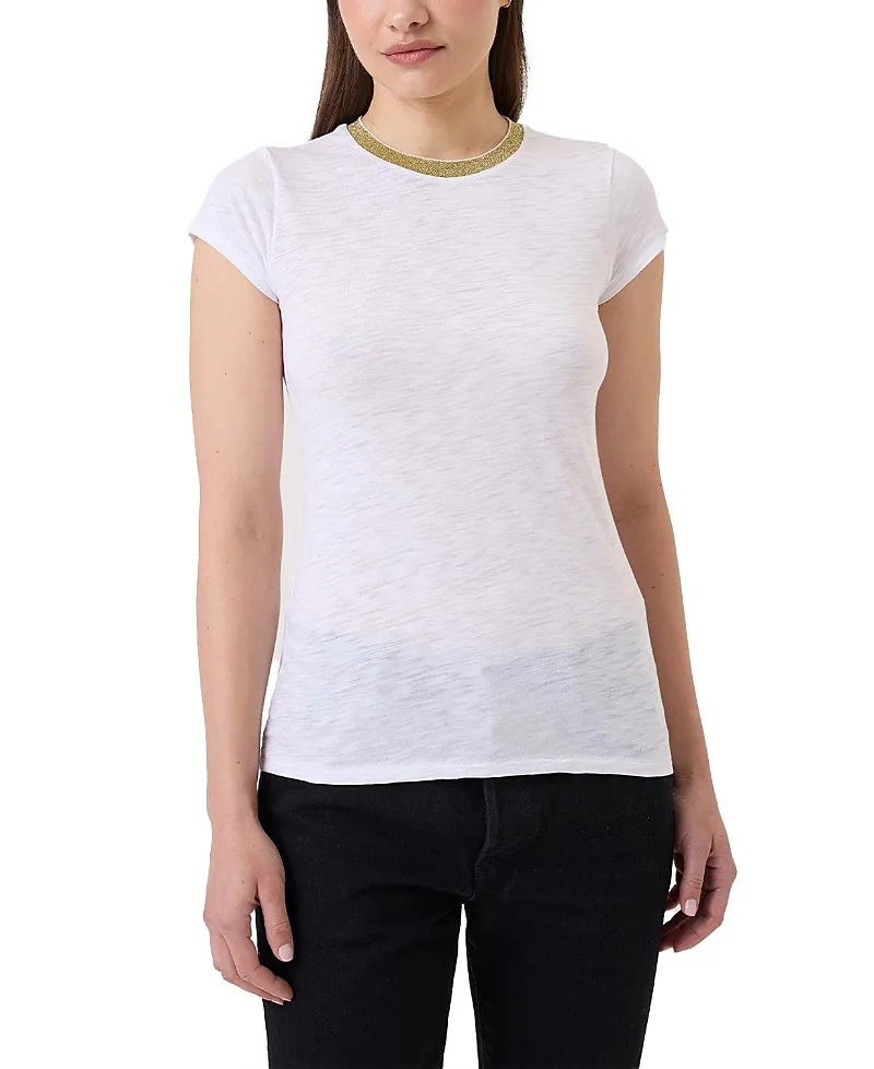 Pave Shimmer Ringer Tee by Goldie Lewinter