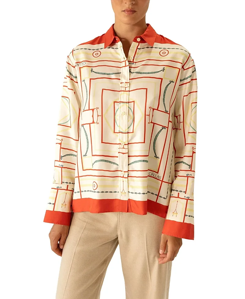 Paulina Silk Print Shirt by Callas Milano