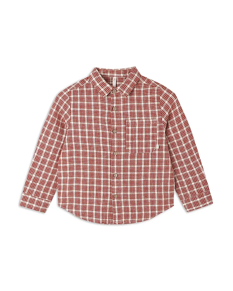 Collared Long Sleeved Plaid Shirt by Rylee + Cru