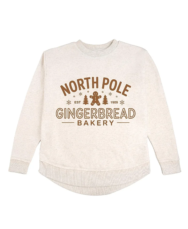 North Pole Gingerbread Christmas Sweatshirt by Sweet Wink