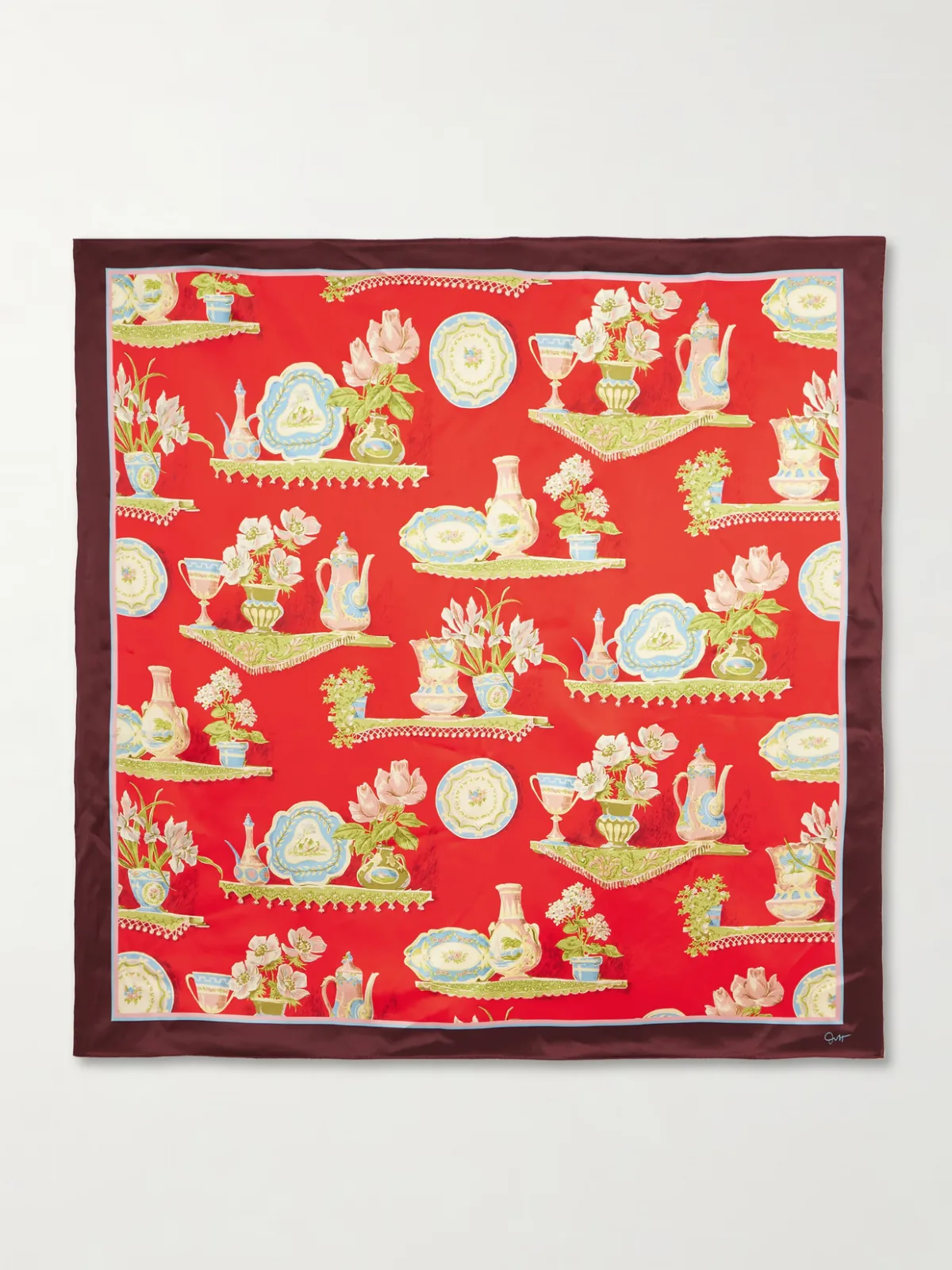 - Dunaway Printed Silk-satin Scarf -