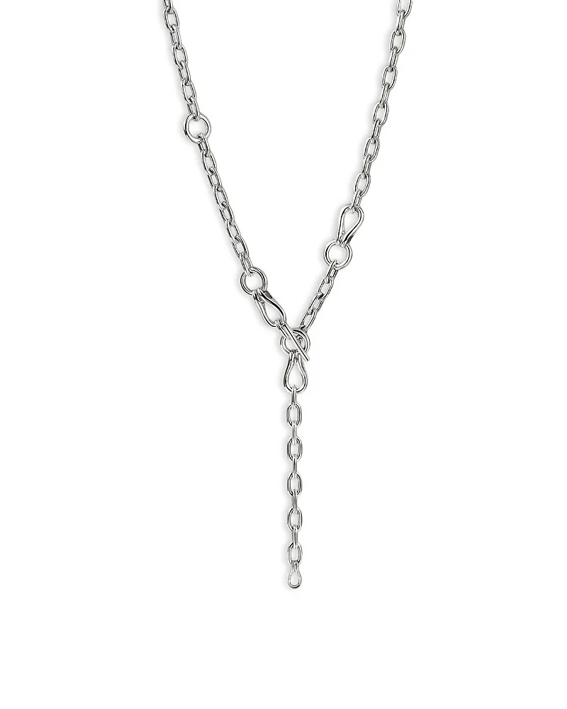 Sterling Silver Surf Link Lariat Necklace, 15-18" by John Hardy