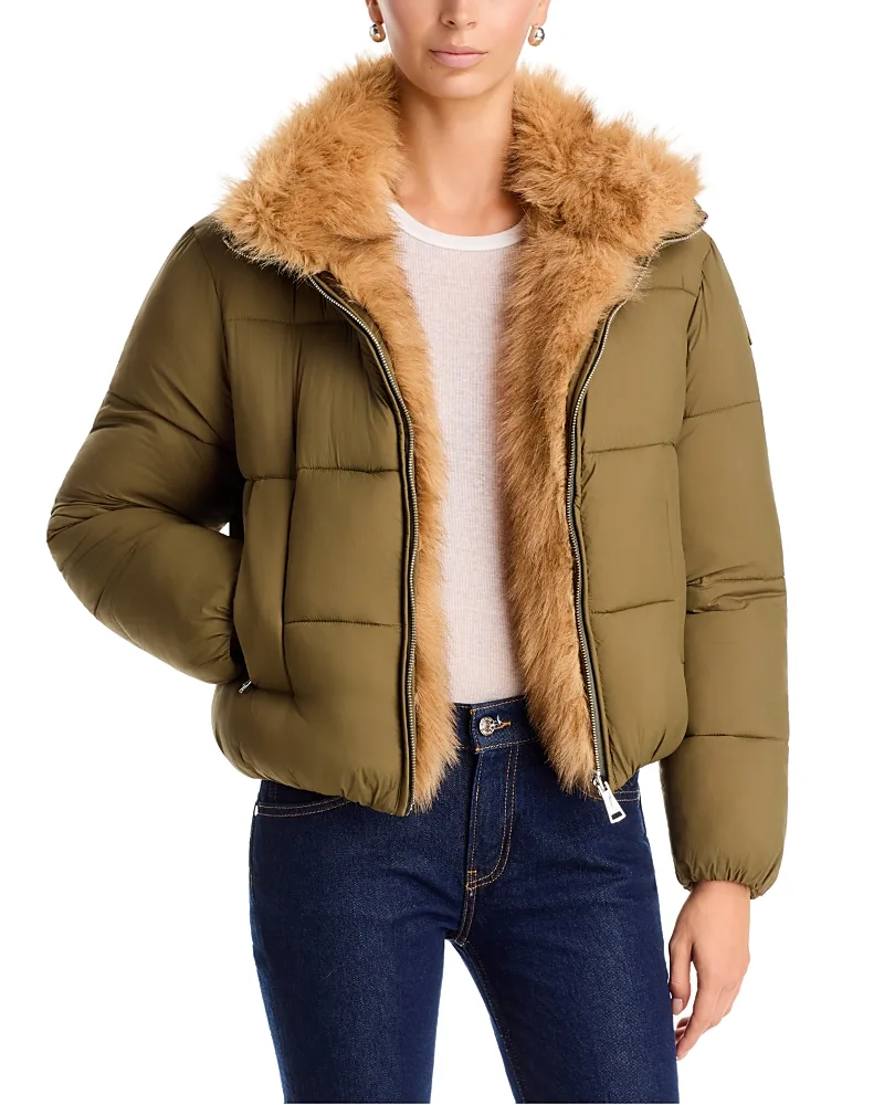 Amara Reversible Faux Fur Puffer Jacket by S.A.M.