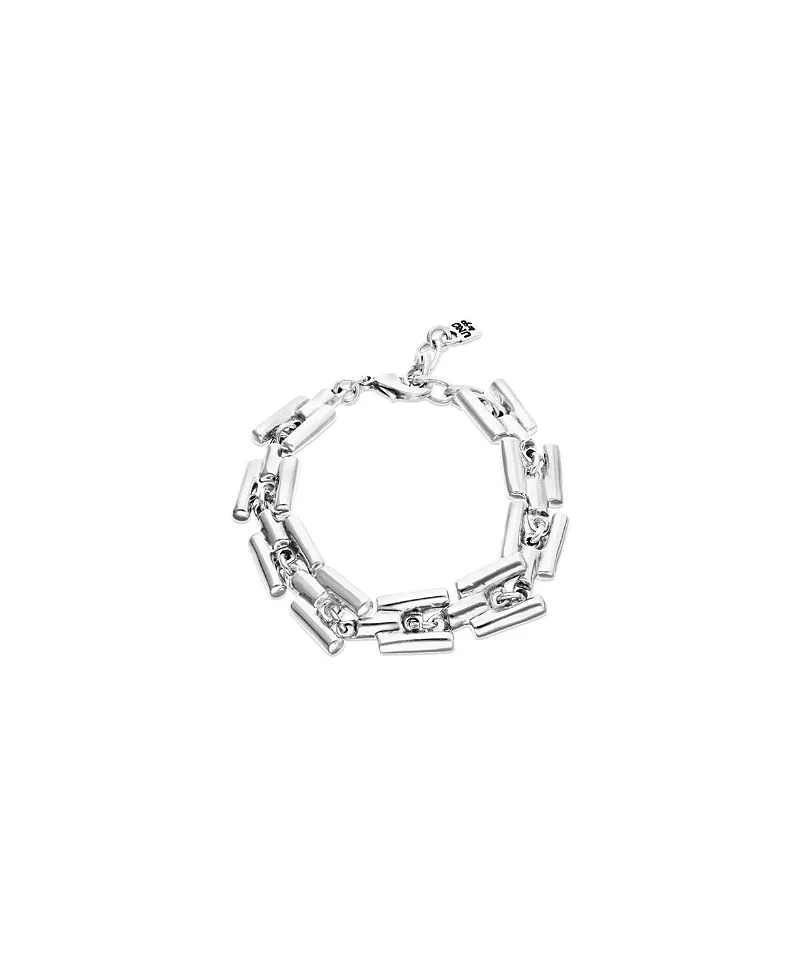 Sterling Silver Plated Bracelet with Links by Unode50