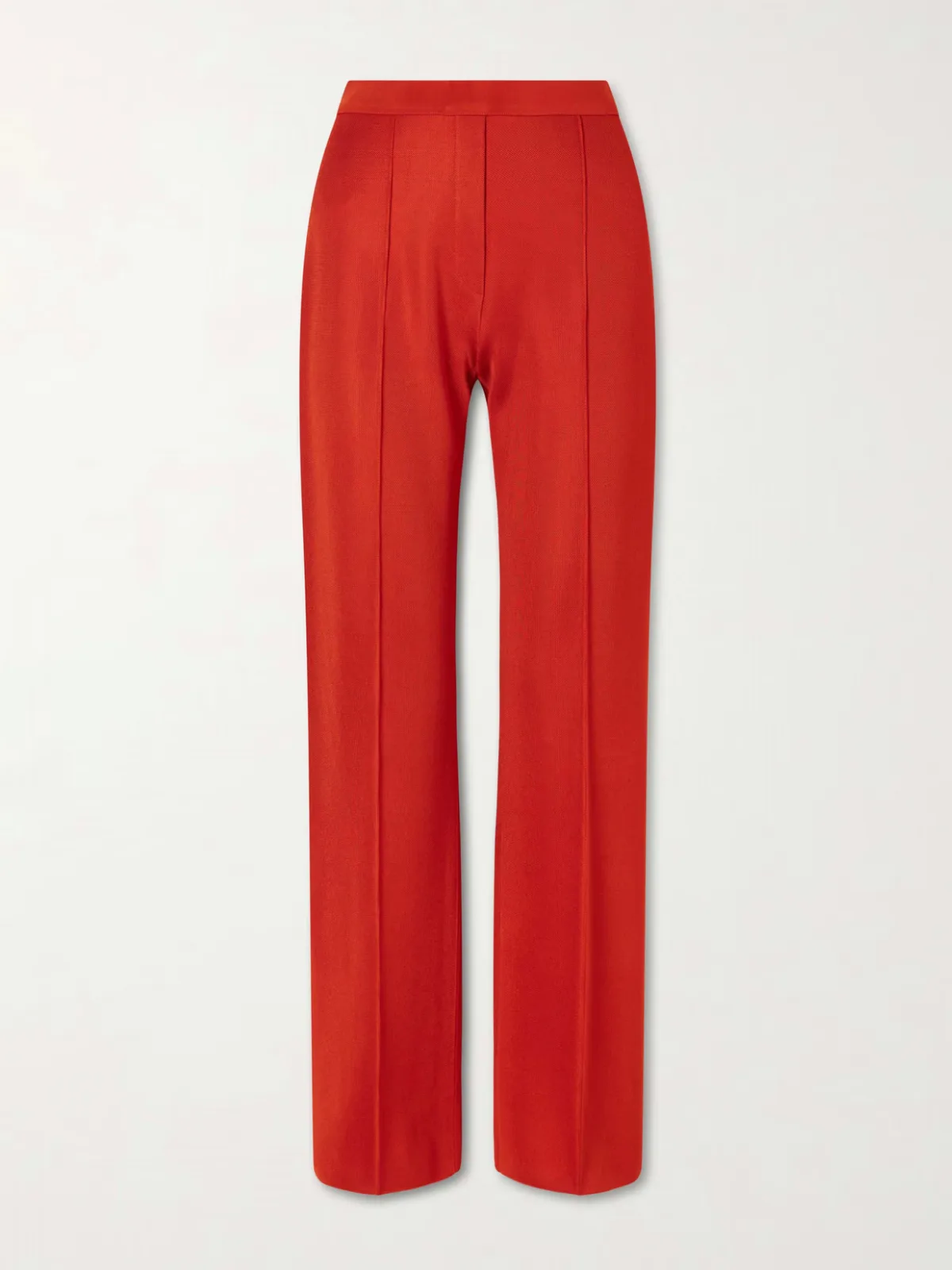 - Evie Pleated Knitted Wide-leg Pants -