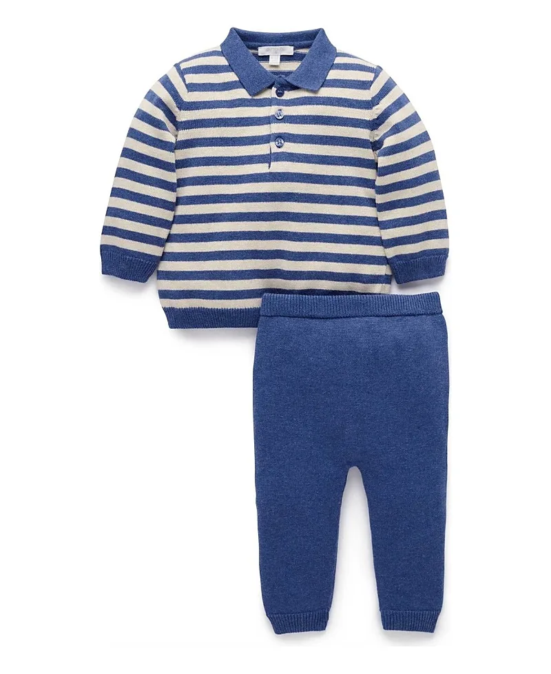 Polo Knit Set by Purebaby