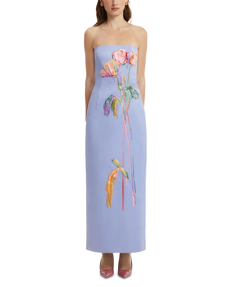 Rayna Embroidered Bustier Maxi Dress by Leo Lin