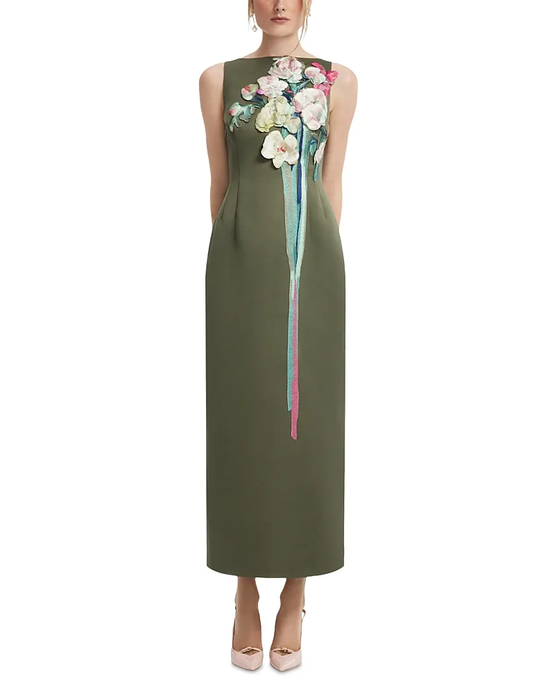 Althea Embroidered Maxi Dress by Leo Lin