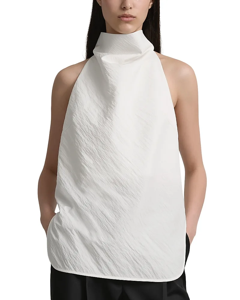 The Allen Cotton Blend Halter Neck Top by A.emery