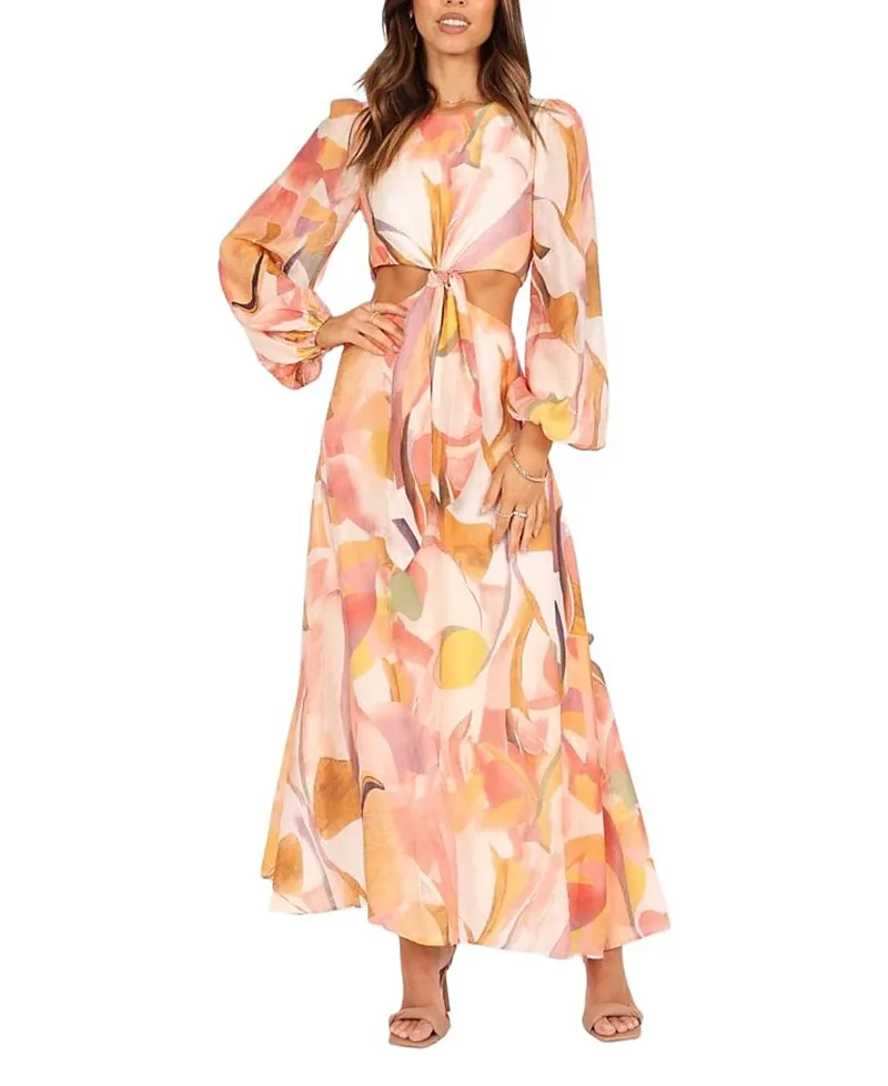 Laquin Long Sleeve Maxi Dress by Petal And Pup