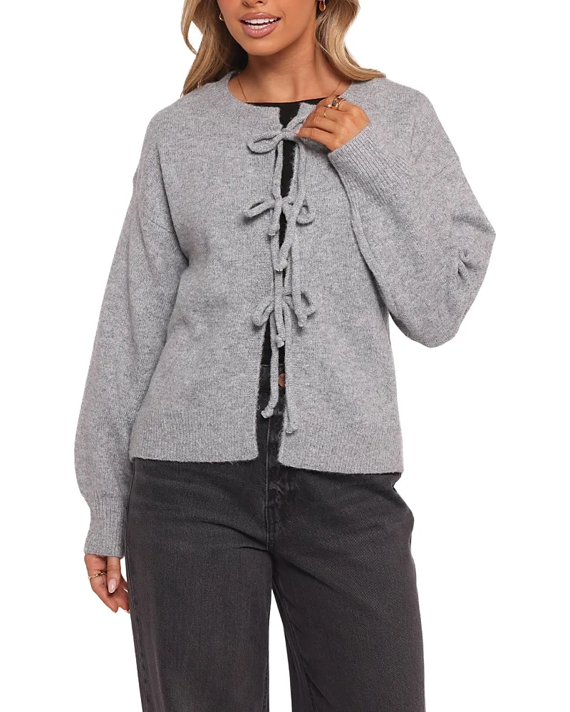 Neri Bow Tie Front Cardigan by Petal And Pup