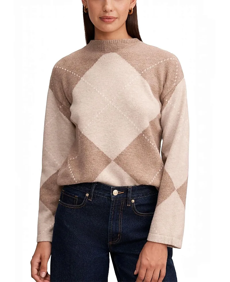 Amal Argyle Sweater by Ever New