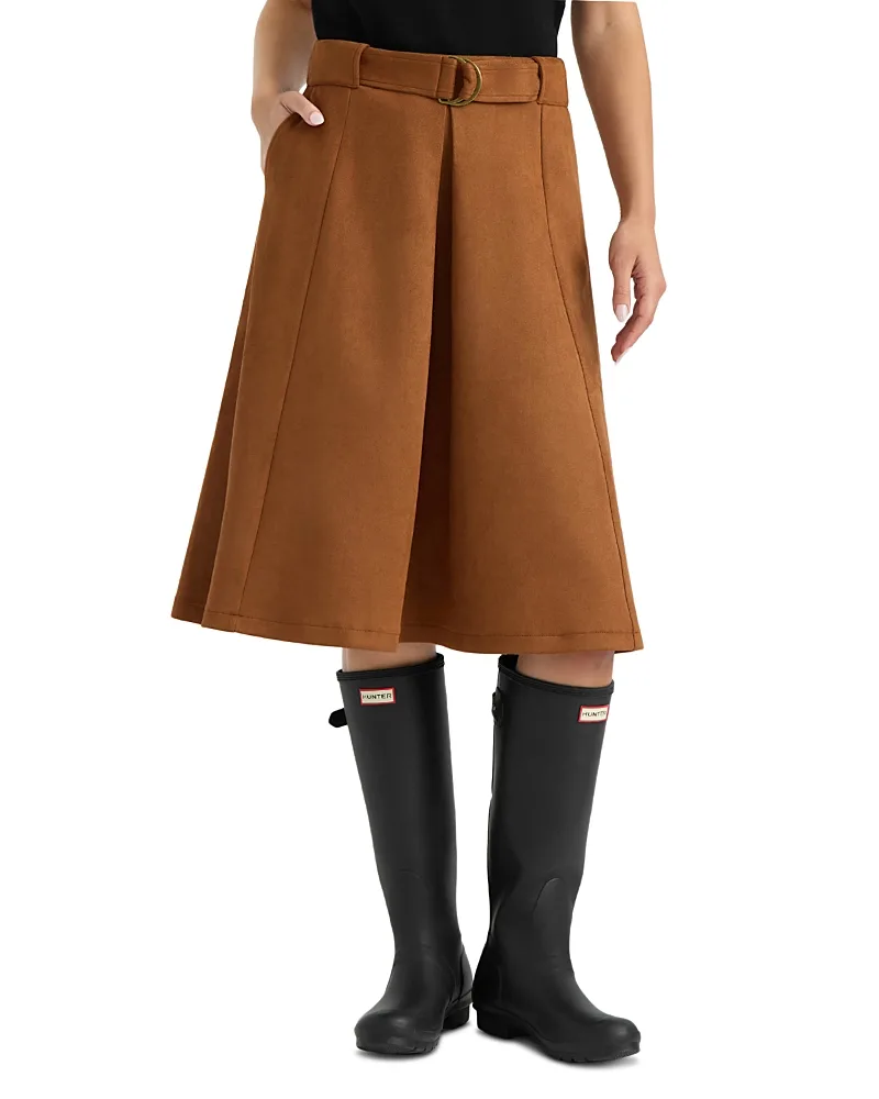 Belted Midi a Line Skirt by Hunter