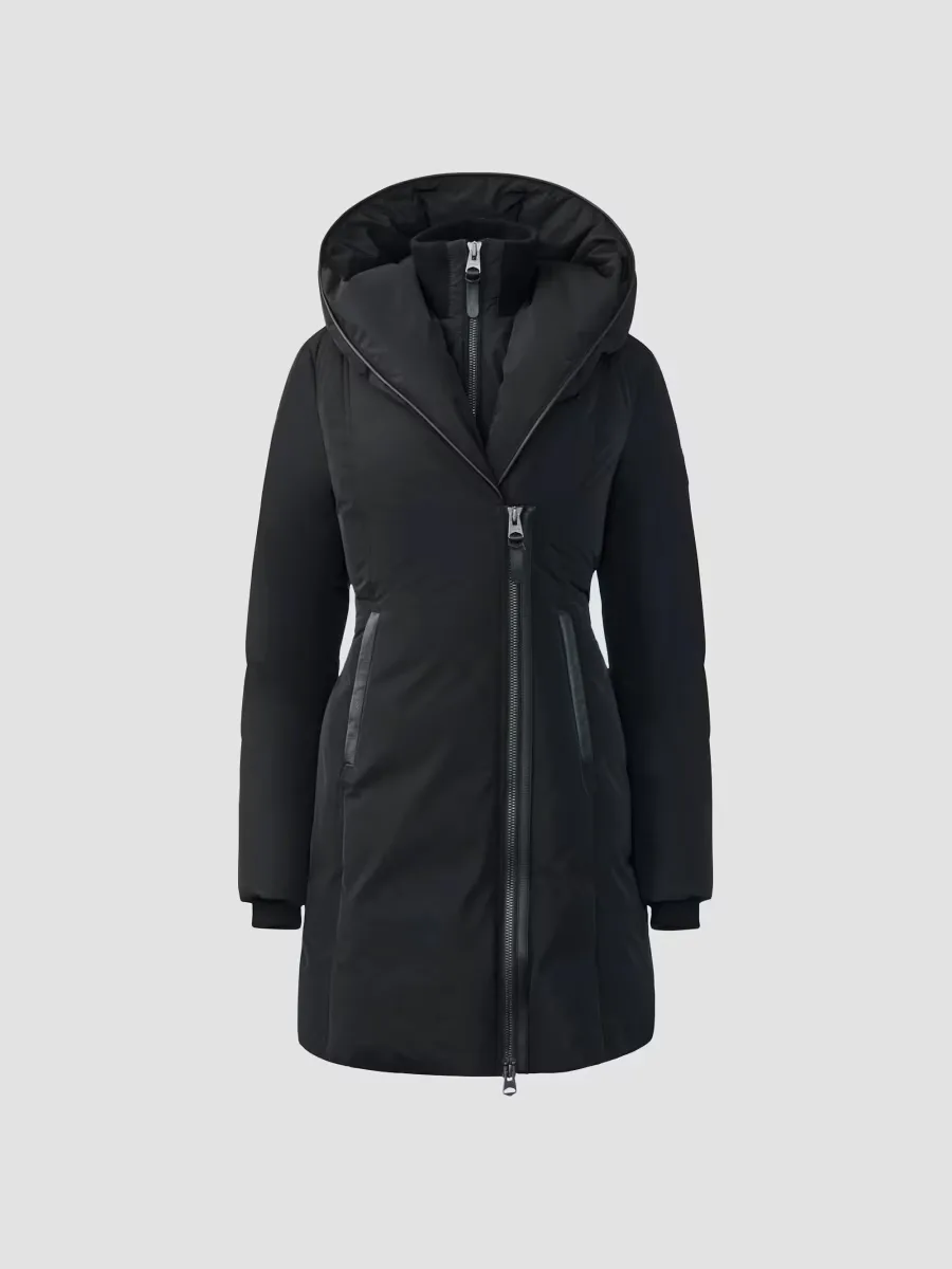 Kay Down Fitted Long Coat