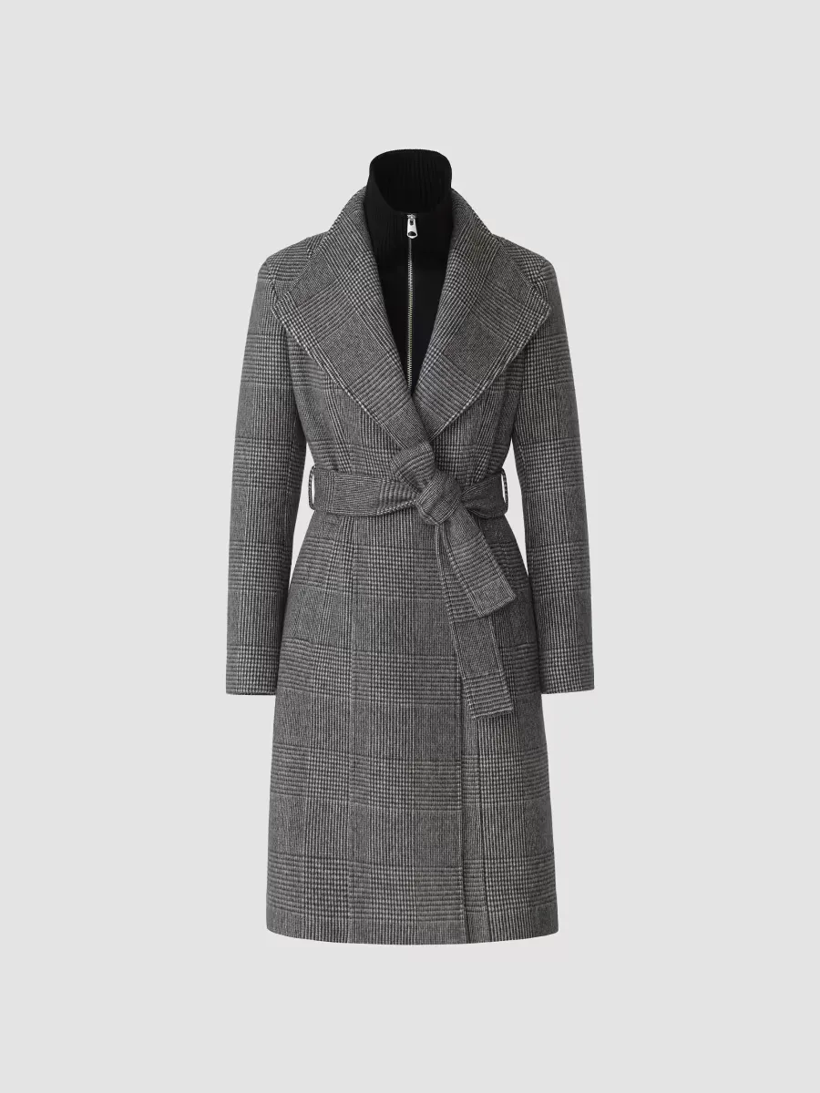 Norita Glen Check Wool Coat by Mackage
