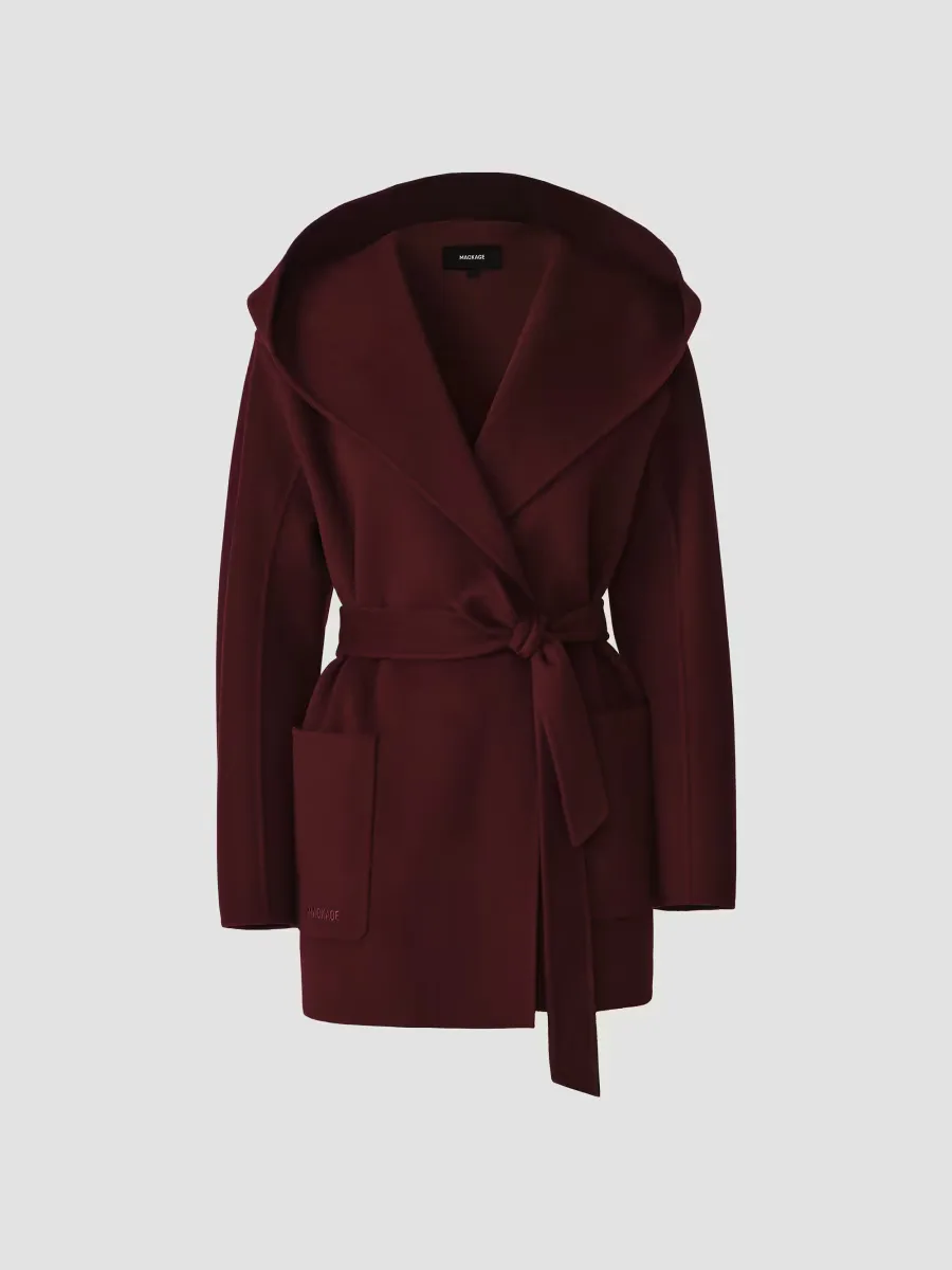 Paya Double-Face Wool Bathrobe Wrap Coat by Mackage