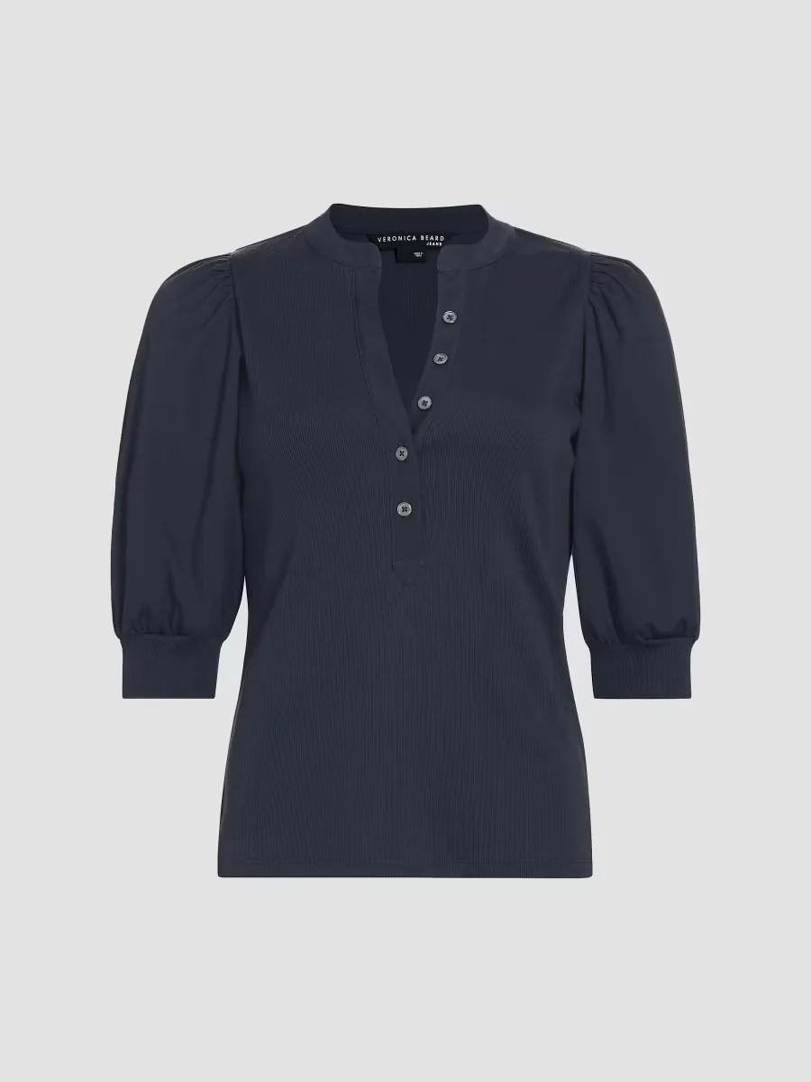 Coralee Puff-Sleeve Top by Veronica Beard