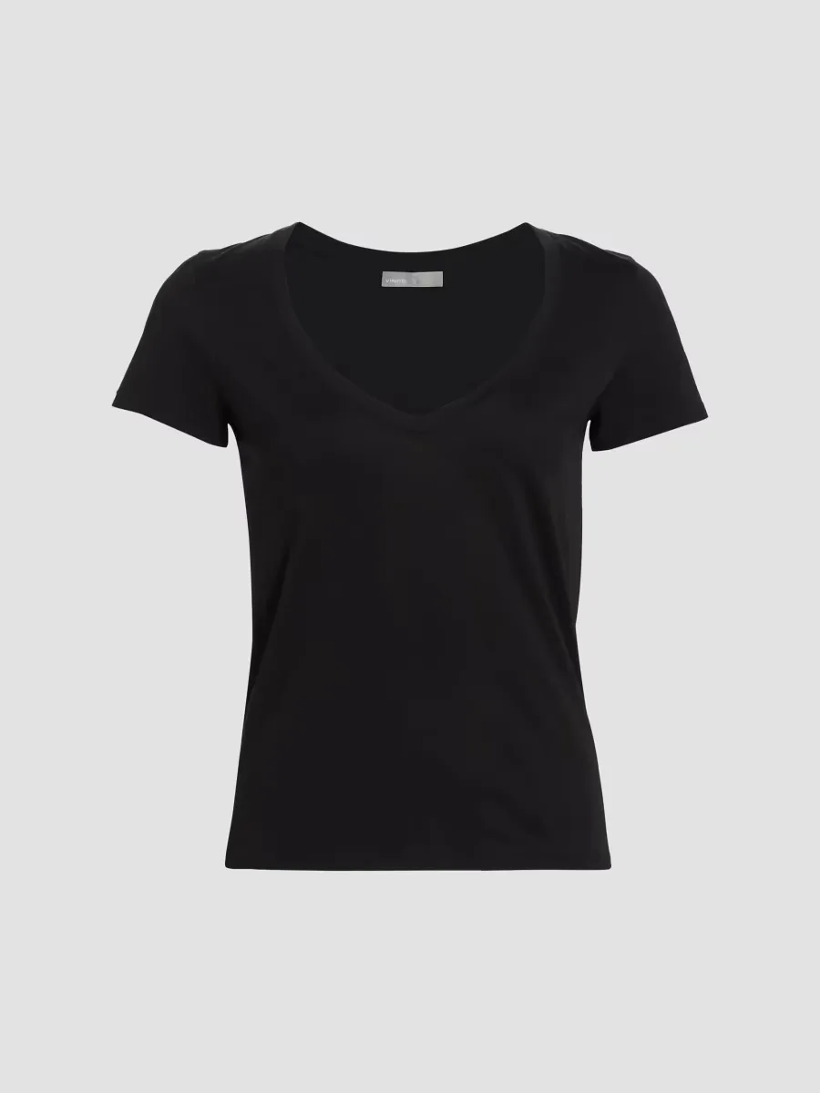 Plunging V-Neck T-Shirt by Vince