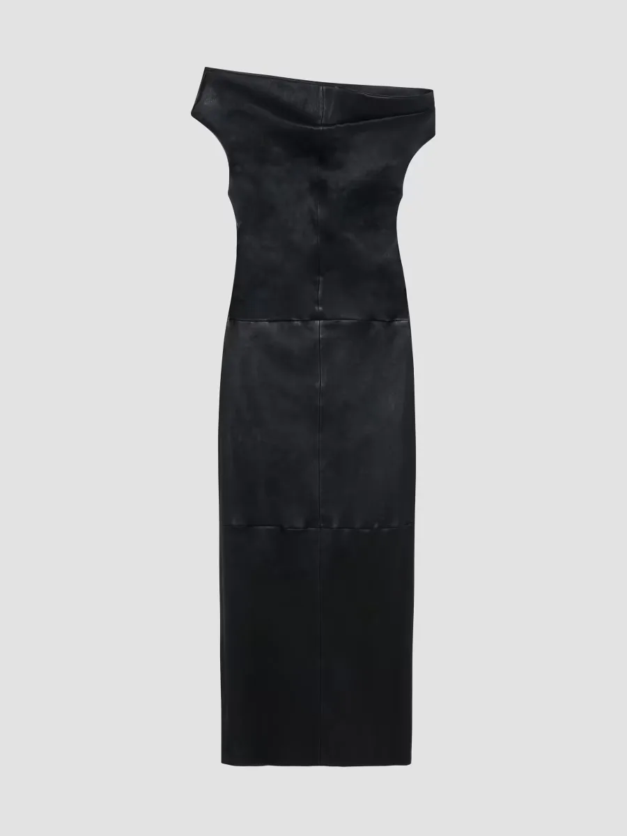 Vessia Leather Maxi Dress by SIMKHAI