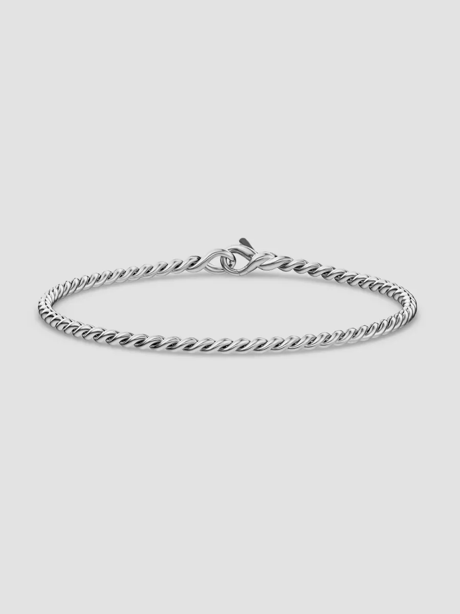 Sculpted Cable Chain Bracelet in Sterling Silver, 2.7MM by David Yurman