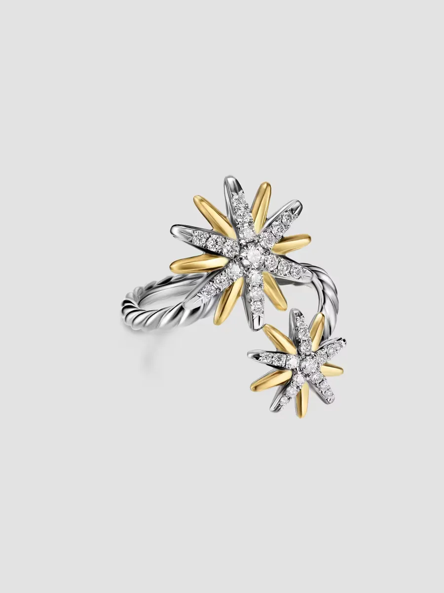 Starburst Bypass Ring in Sterling Silver by David Yurman