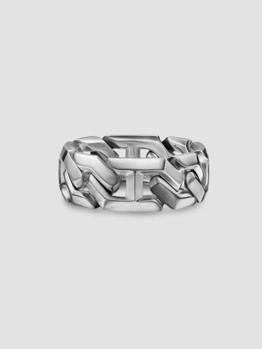Angular Curb Chain Band Ring in Sterling Silver, 8.7mm by David Yurman