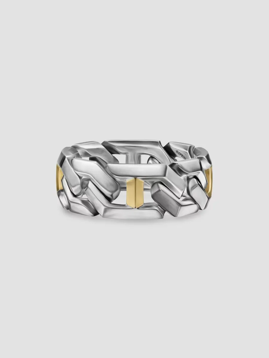 Angular Curb Chain Band Ring in Sterling Silver by David Yurman