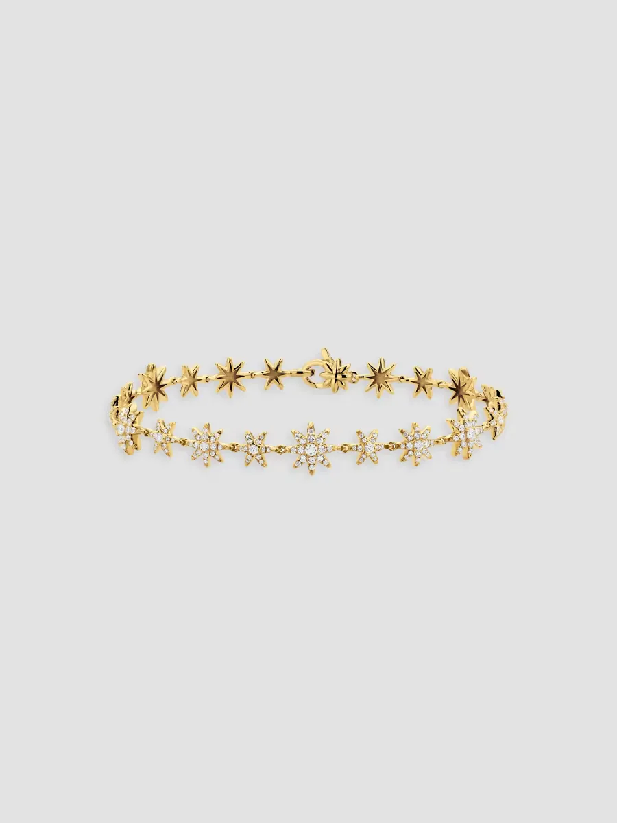 Petite Starburst Tennis Bracelet in 18K Yellow Gold by David Yurman
