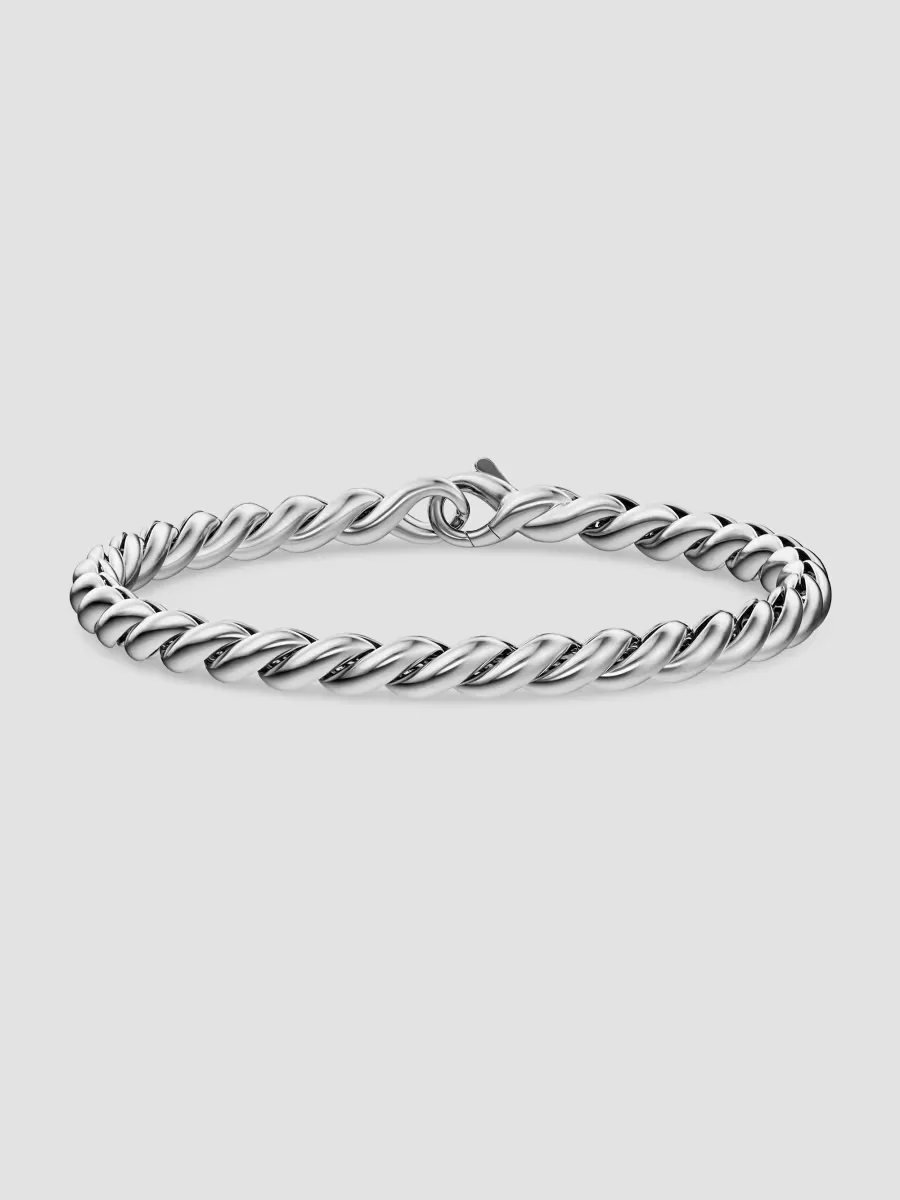 Sculpted Cable Chain Bracelet in Sterling Silver, 5.7MM by David Yurman