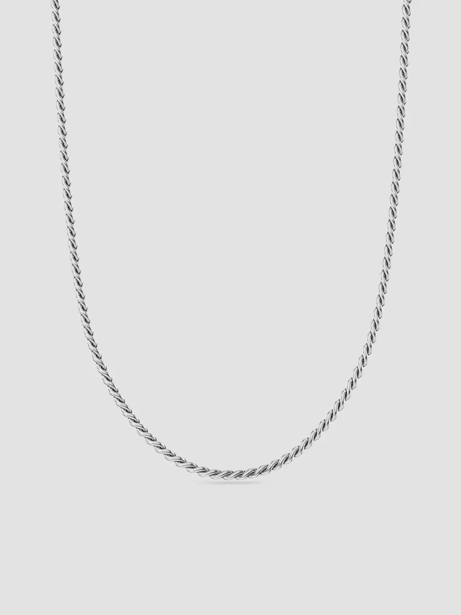 Sculpted Cable Chain Necklace in Sterling Silver, 2.7MM by David Yurman
