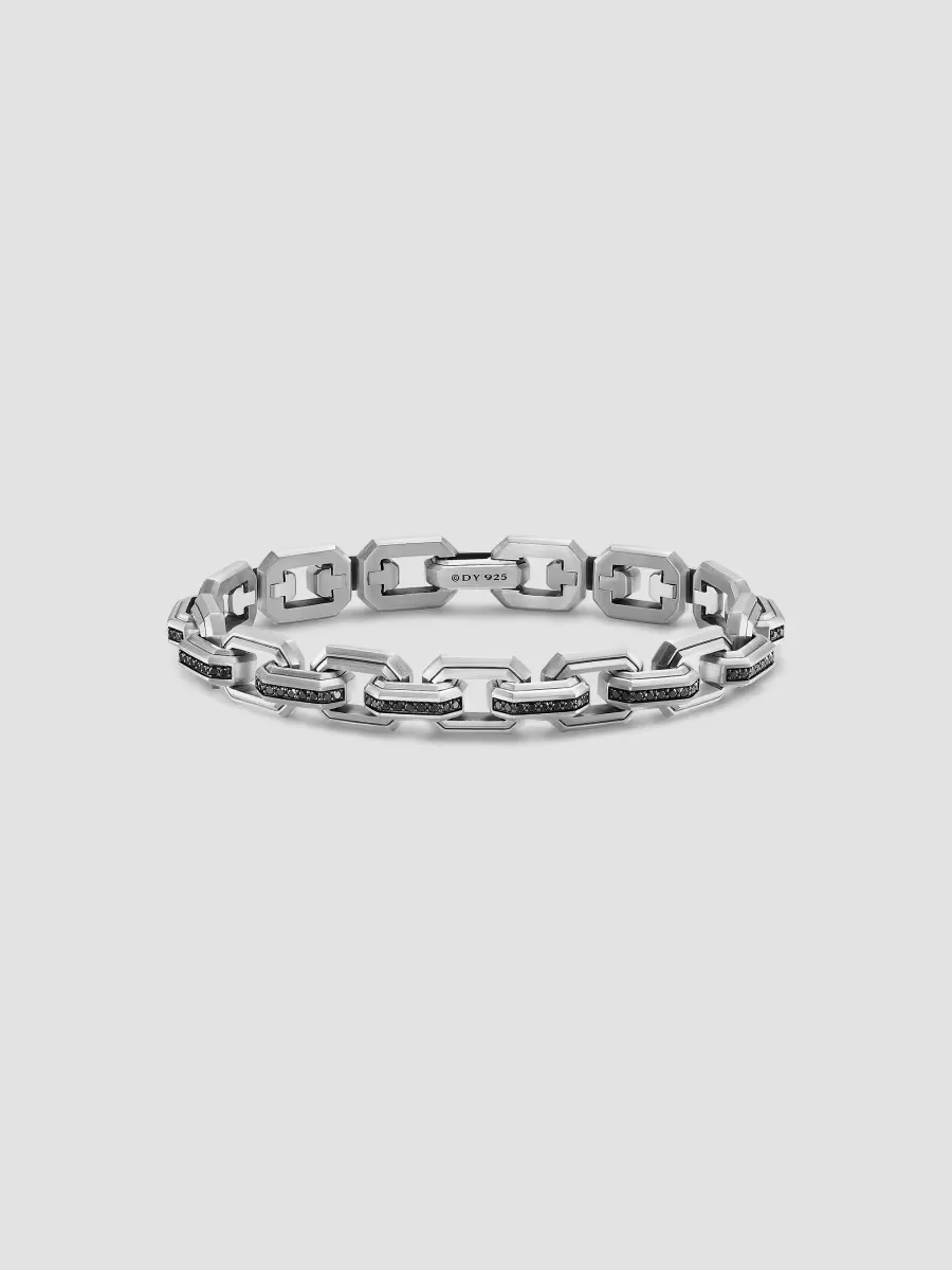 Faceted Flat Link Bracelet in Sterling Silver by David Yurman