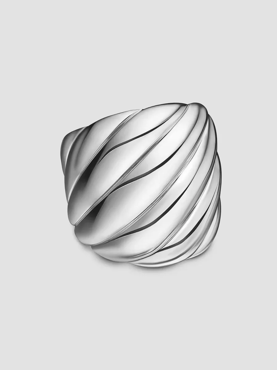 Sculpted Cable Ring - Sterling Silver by David Yurman