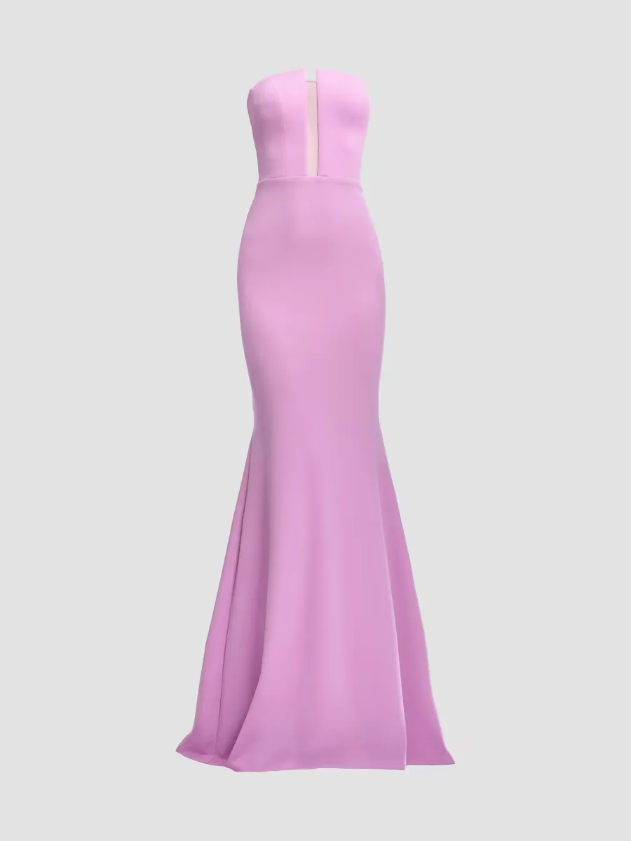 Izzy Strapless Crepe Mermaid Maxi Dress by Dress the Population