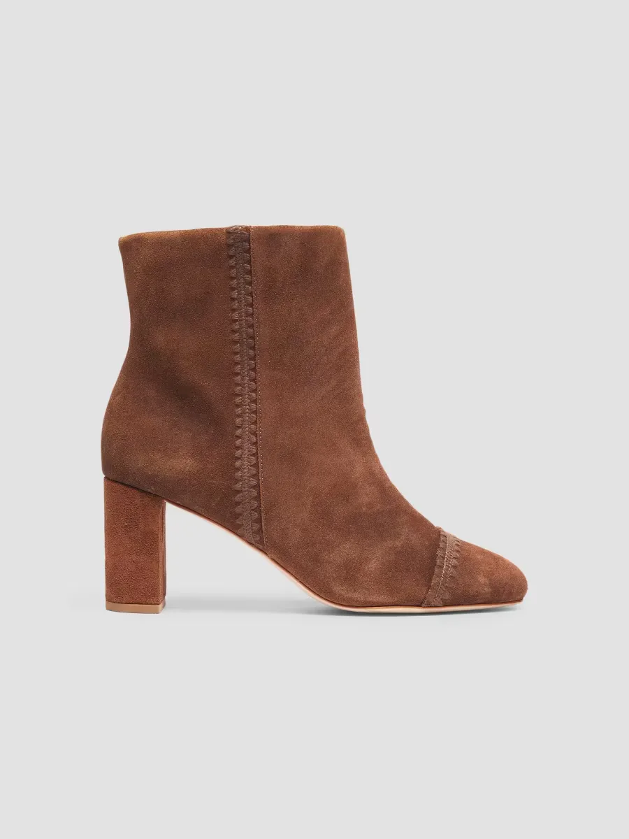 Peyton 70MM Suede Crochet Ankle Boots by Cinq  Sept